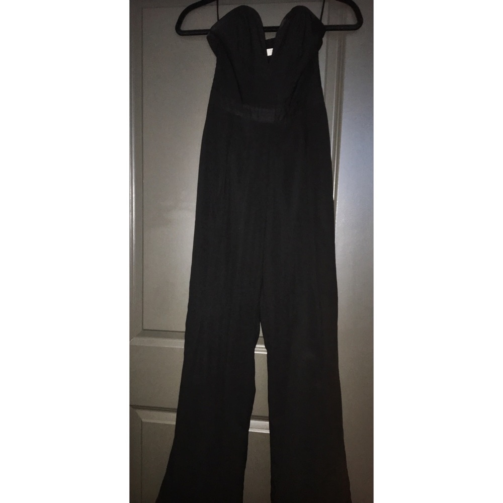 Black Strapless Jumpsuit
